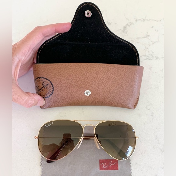 Ray-Ban Aviator Gradient Sunglasses / Polished Arista Gold main image 12